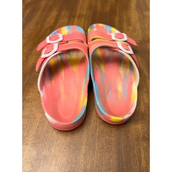 Academy Girls' Tie-Dye Print Pink Slip-On Slides/Sandals - Picture 5 of 9